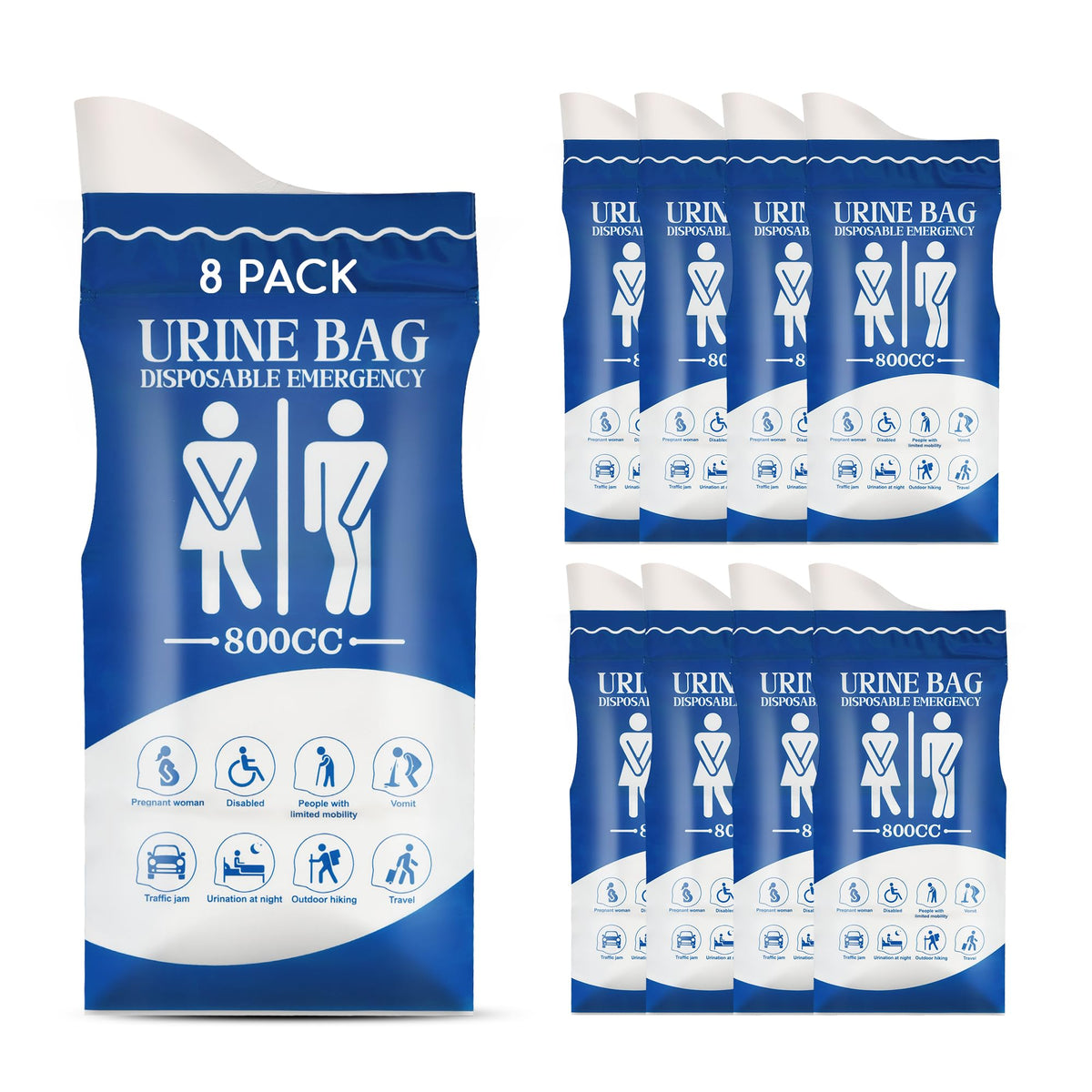 Disposable Urine Bag, Pee Bags for Travel for Women/Men - Image 1