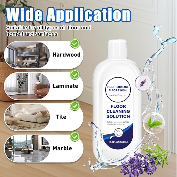 2L Floor Cleaner Compatible with Tineco Cleaning Solution,Multiple Hard Floors for All Robot Vacuums with Mopping and Wireless Wet Dry Dual-Use Vacuum Cleaners（4 Bottle ）