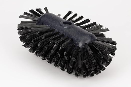 SPARTA Tank and Kettle Scrub Brush Heavy-Duty Tile Brush, Color-Coded and Handle Compatible (Sold Separately) for Optimal Access In Spacious Containers, Plastic, 5.5 X 9.5 Inches, Black