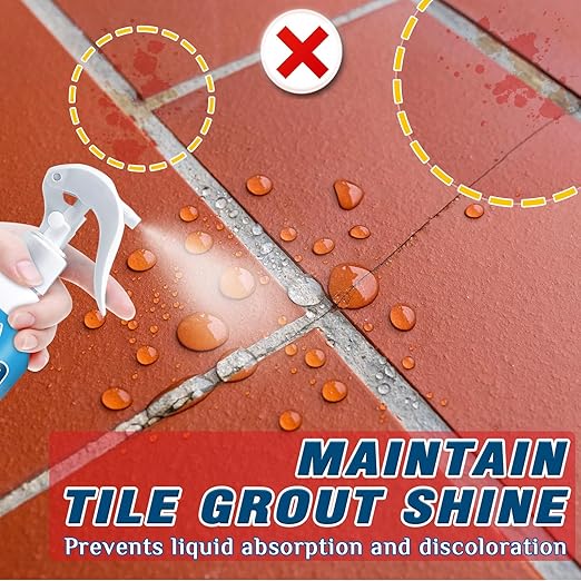 Grout Sealer, Waterproof Grout Sealant Spray, Tile Grout Sealer, Long Lasting Clear Grouts Sealers for Shower Tile, Floors, Protect Marble, Ceramic and Granite Surface Grout Cleaner 200ML