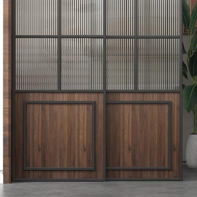BOMENG Large Walnut Wood Contact Paper Matte 48"x197" Dark Brown Wood Wallpaper Peel and Stick Waterproof Removable Faux Wood Vinyl Wrap Vintage Countertop Paper for Drawer Liner Cabinets Walls Desk