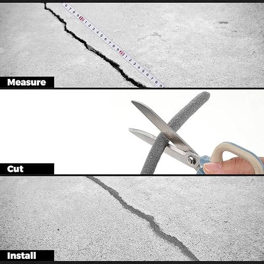 1 Inch x 100 ft Foam Backer Rod for Gaps Joints Concrete Crack Filler Caulk Saver Bulk Foam Backing Rod Concrete Filler Rope for Weather Stripping Door Seal(Gray)