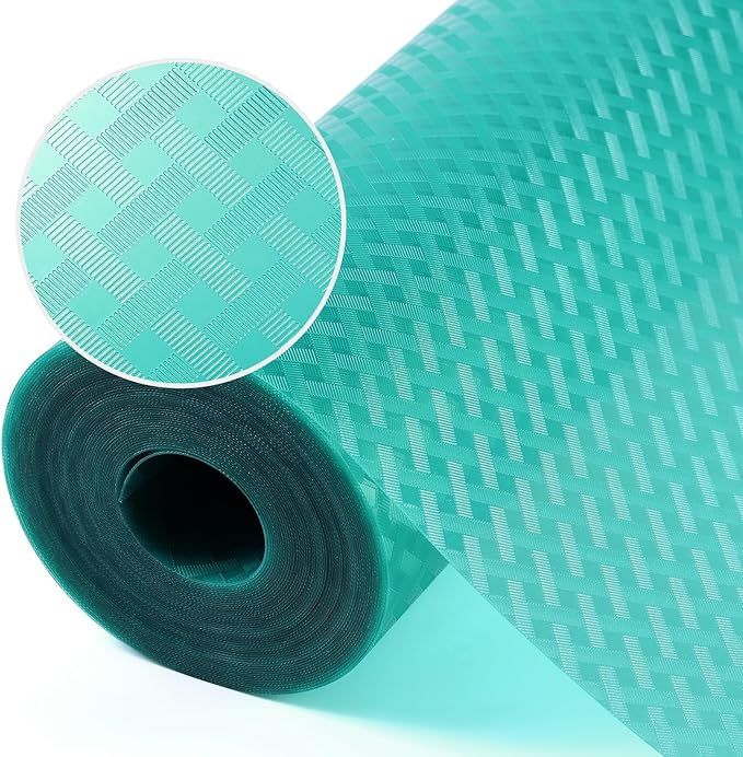 Blue Shelf Liners for Kitchen Cabinets Refrigerator Liners Waterproof & Oil-Proof Kitchen Cupboard Liner Drawer Mats EVA Material Non Adhesive Fridge Liner for Shelves 23.6 x 78.7 Inches