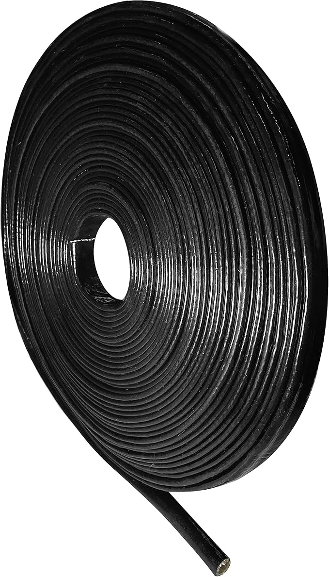 5/16 ID Heat Shielded Fire Thermo Armor Fire Sleeve Silicone Coated Fiberglass for Hose Lines & Electrical Wiring Black, 3 feet