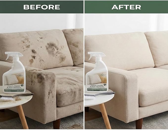 Couch Cleaner and Stain Remover Spray – Professional Strength, Multi-Surface Fabric and Upholstery Cleaner – Pet-Safe, Non-Toxic, Quick-Drying for Couches, Sofas & Car Interiors