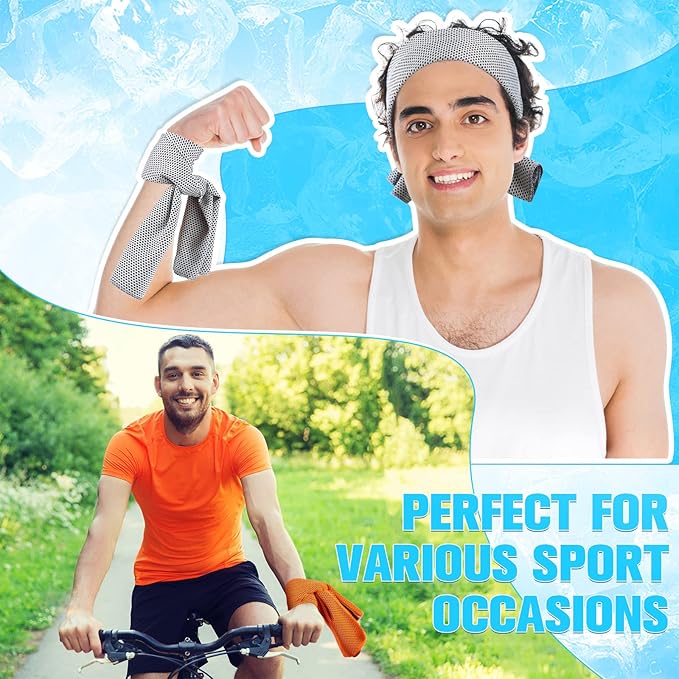 Maitys 200 Pcs Cooling Towel 32 x 12 Inch Microfiber Ice Towel for Neck and Face, Chilly Sweat Rag for Hot Weather Athletes, Gym, Yoga, Workout