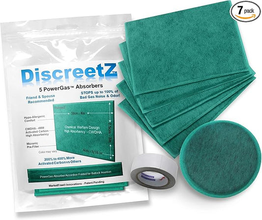 Gas Relief for Adults, Ends Odor & Sound, Flatulence Charcoal Underwear Helper. Flatulence Relief Pads. Odor Eliminator: Absorber, Deodorizer, Neutralizer, Filter, Gas and Bloating Relief P-5