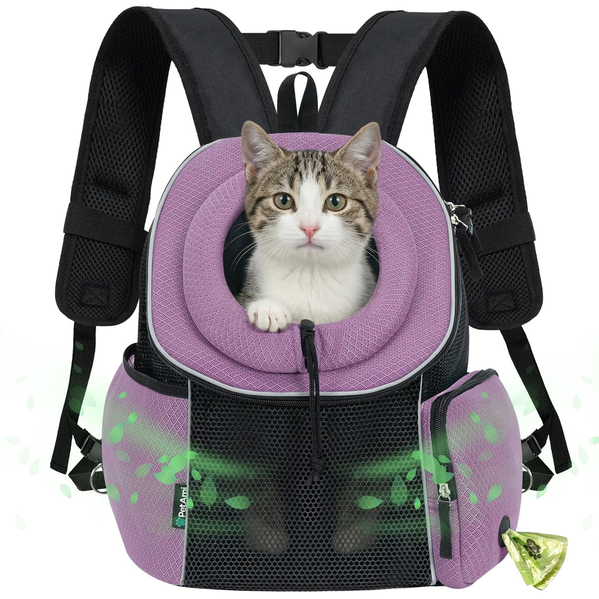 PetAmi Dog Carrier Backpack, Hands Free Front Pet Carrier - Image 1