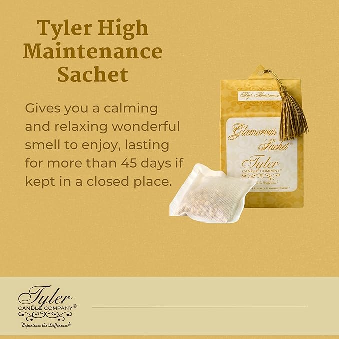 Worldwide Nutrition Bundle: Tyler High Maintenance Scent Dryer Sheet Sachets - Glamorous Reusable Dryer Sheets - 1 Pack, 4 Dryer Home Sachets and Multi-Purpose Key Chain