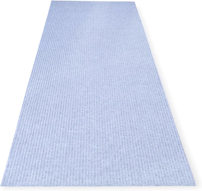 iCustomRug Spartan Weather Warrior Duty Indoor/Outdoor Utility Ribbed in 3ft,4ft,6ft Widths 70 Custom Sizes with Natural Non-Slip Rubber Backing 4'X6' in Grey