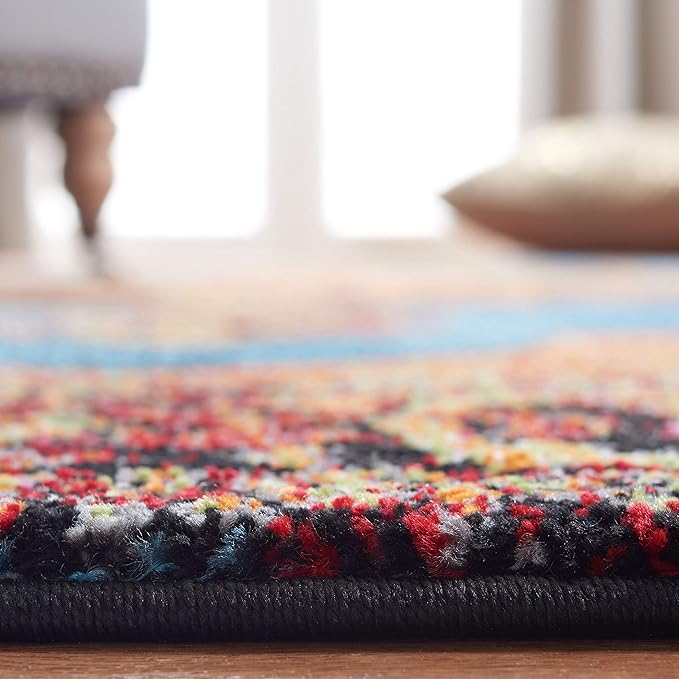 SAFAVIEH Vintage Hamadan Collection Accent Rug - 4' x 6', Gold & Light Blue, Oriental Design, Non-Shedding & Easy Care, Ideal for High Traffic Areas in Entryway, Living Room, Bedroom (VTH219D)
