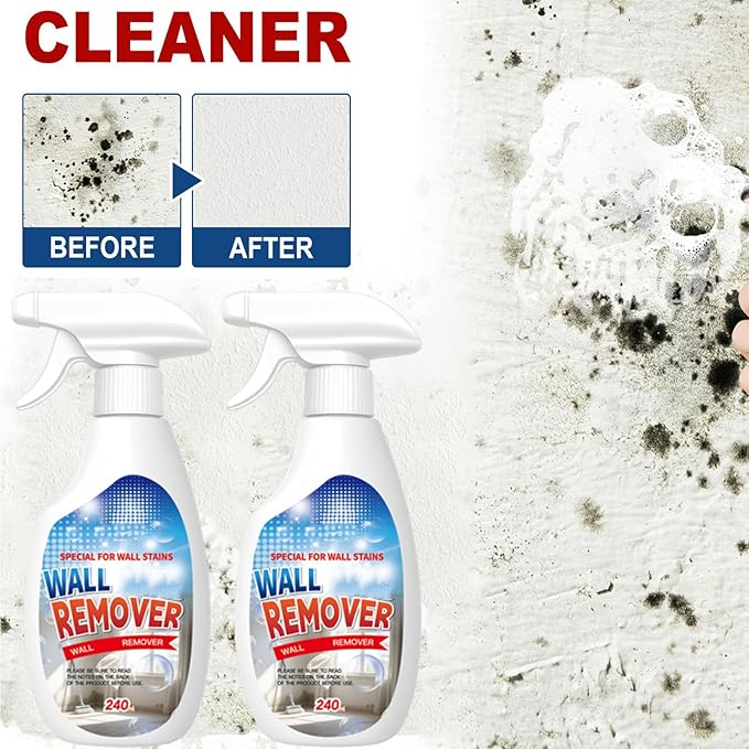 Highly Effective Removal Spray,Fiell Wall Remover,Wall Stain Remover For Painted Walls,WallCleaning Spray,Multi-Surface Cleaning Solution,Dirt, Dust And Stain Remover (2pc)