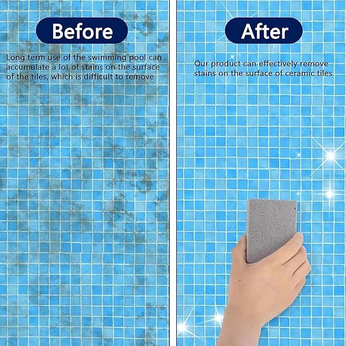 Jeffergarden 6PCS Pool Pumice Stone for, PVC Material Toilet Bowl Cleaner Stick, Heavy Duty Scouring Brush for Kitchen Sink Bathtub Shower Tile Swimming Pool Limescale Removal (58mm)