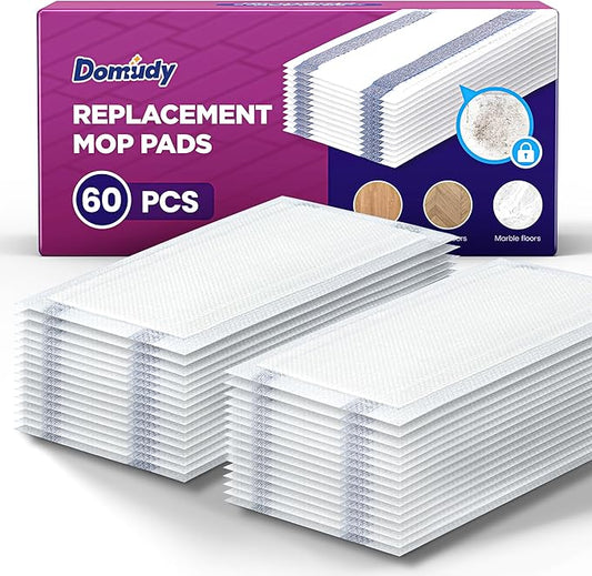 4-Layer Super Absorbent Pad Refills for Swiffer Wet Jet Mop, Heavy Duty & No-Shedding Mopping Pads Refill, Disposable Streak-Free Cleaning for All Sealed Floors 60 Pack