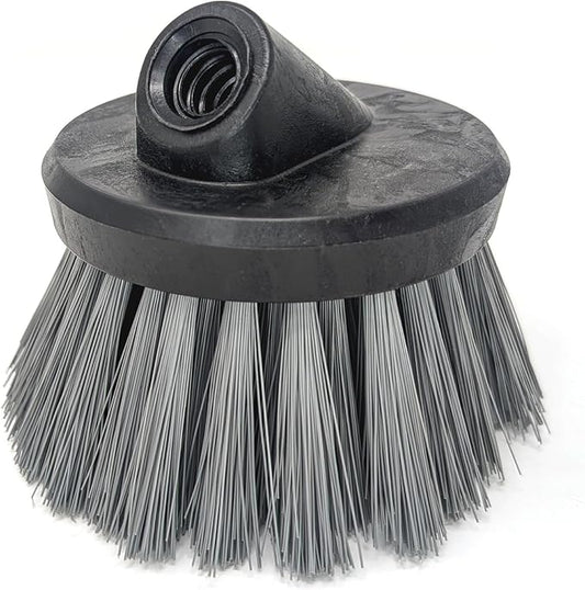Guttermaster GM-314P Grey 4.5 Inch Diameter Round Medium Stiff Flow Through Brush for Decks and Sidewalks