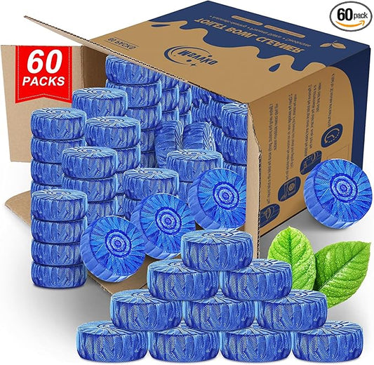 Automatic Toilet Bowl Cleaner Tablets 60 Pack Blue Tank Cleaner
