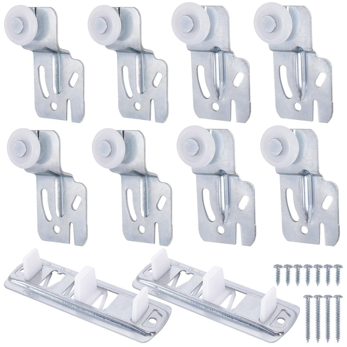 10Pcs Sliding Closet Door Roller Kit, Wardrobe Door Roller - Image 1