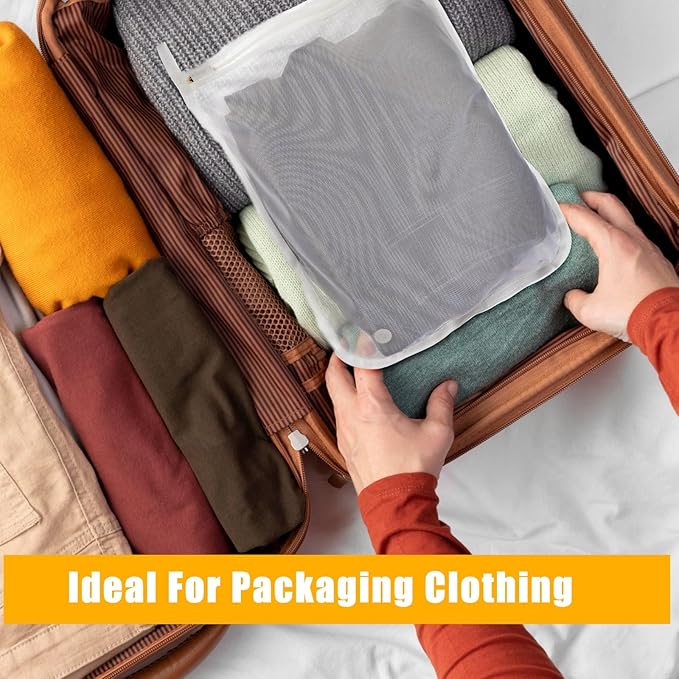 3 Pack Mesh Wash Bag Travel Storage Organize Bag, Honeycomb Mesh Laundry Bags for Delicates, Durable Versatile Clothing Washing Bags for Laundry, Travel, Storage (12''× 16'')