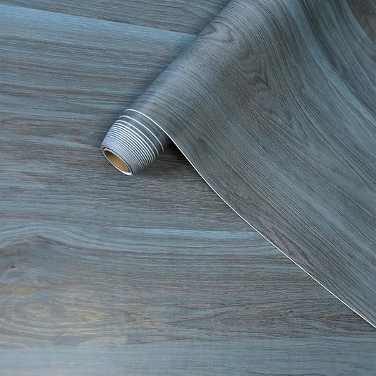 BOMENG Large Blue Wood Contact Paper Peacock Wallpaper Stick and Peel 31.5x354inch Wood Grain Wall Paper for Cabinets Wood Vinyl Wrap for Desk Walls Dresser Cover Top Kitchen Cabinet