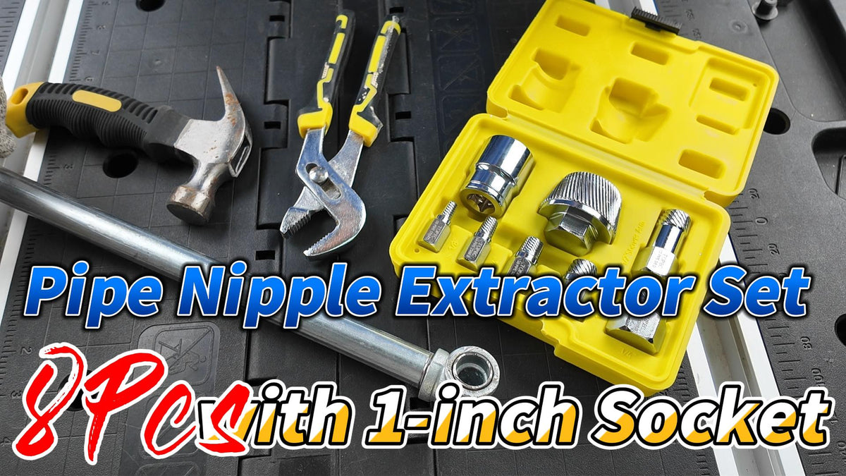 Topec 1.5'' Tub Drain Extractor, 8PCS Pipe Nipple Extractor Set - Image 8