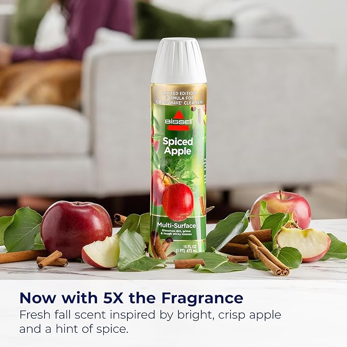 Bissell Limited Edition Wash Formula Spiced Apple, 3892, 16 Fl Oz, Powerful Mess Cleanup, Spiced Apple Scented