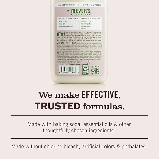 Baking Soda Cream Cleaner, Cuts Grease, Scratch-Free Polish, Apple Blossom Scent, 16 Fl Oz