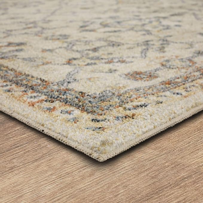 Mohawk Home Garrett Floral Cream 5' 3" x 8' AArea Rug Perfect for Living Room, Dining Room, Office