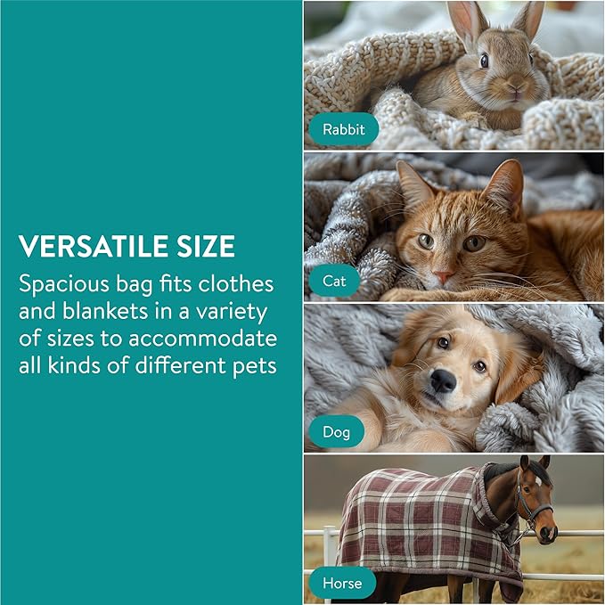 Navaris Pet Laundry Bag - Pet Hair Catcher for Washing Machine to Prevent Dog or Cat Fur Buildup - Wash Bags for Pet Towel, Blankets, Bed, or Bedding - Medium