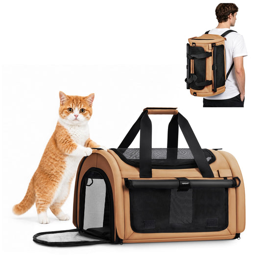 Backpackable Cat Carrier 17"x11"x11", Soft-Sided | Pet Essentials - Image 1