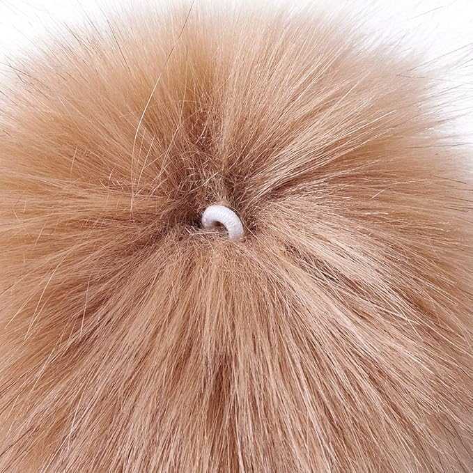 Beadthoven 24pcs 4 Inch Faux Fur Pompom Ball with Elastic Loop DIY Soft Fluffy Pom Pom for Hats Shoes Scarves Removable DIY Knitting Hat Accessories Crocheted Hats Bags Key Chains Mixed Color