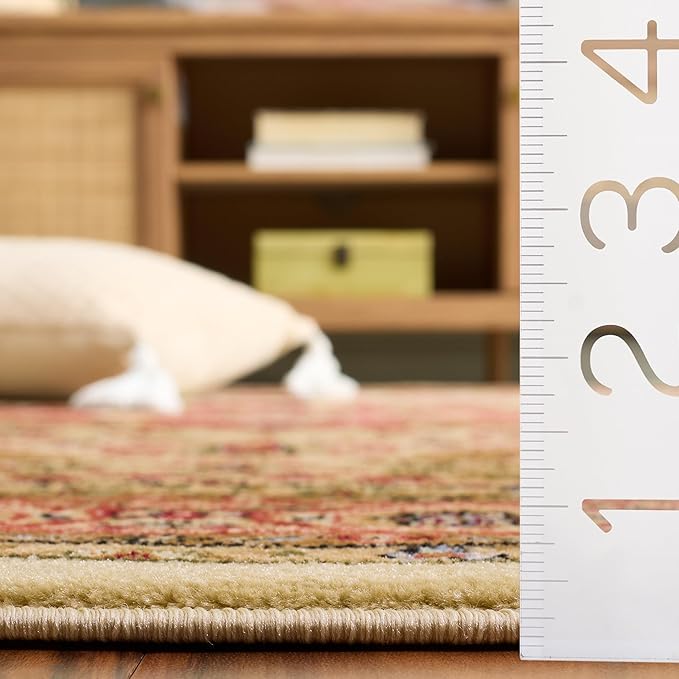 SAFAVIEH Lyndhurst Collection Runner Rug - 2'3" x 22', Ivory & Rust, Traditional Oriental Design, Non-Shedding & Easy Care, Ideal for High Traffic Areas in Living Room, Bedroom (LNH330R)