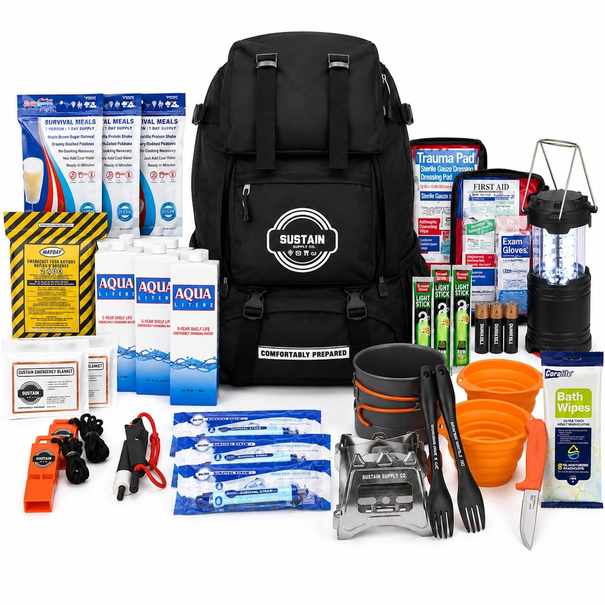 Ready America 70491 Sustain Supply 2-Person 3-Day | Travel Essentials - Image 1