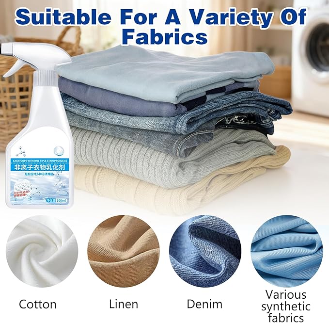 Stain Remover - Chinese Version, Dry Clean on the Go Stain Remover Spray, 300m Laundry Stain Remover Spray,Removal Grease for Clothes Shoes Laundry-Package and Manual in Chinese