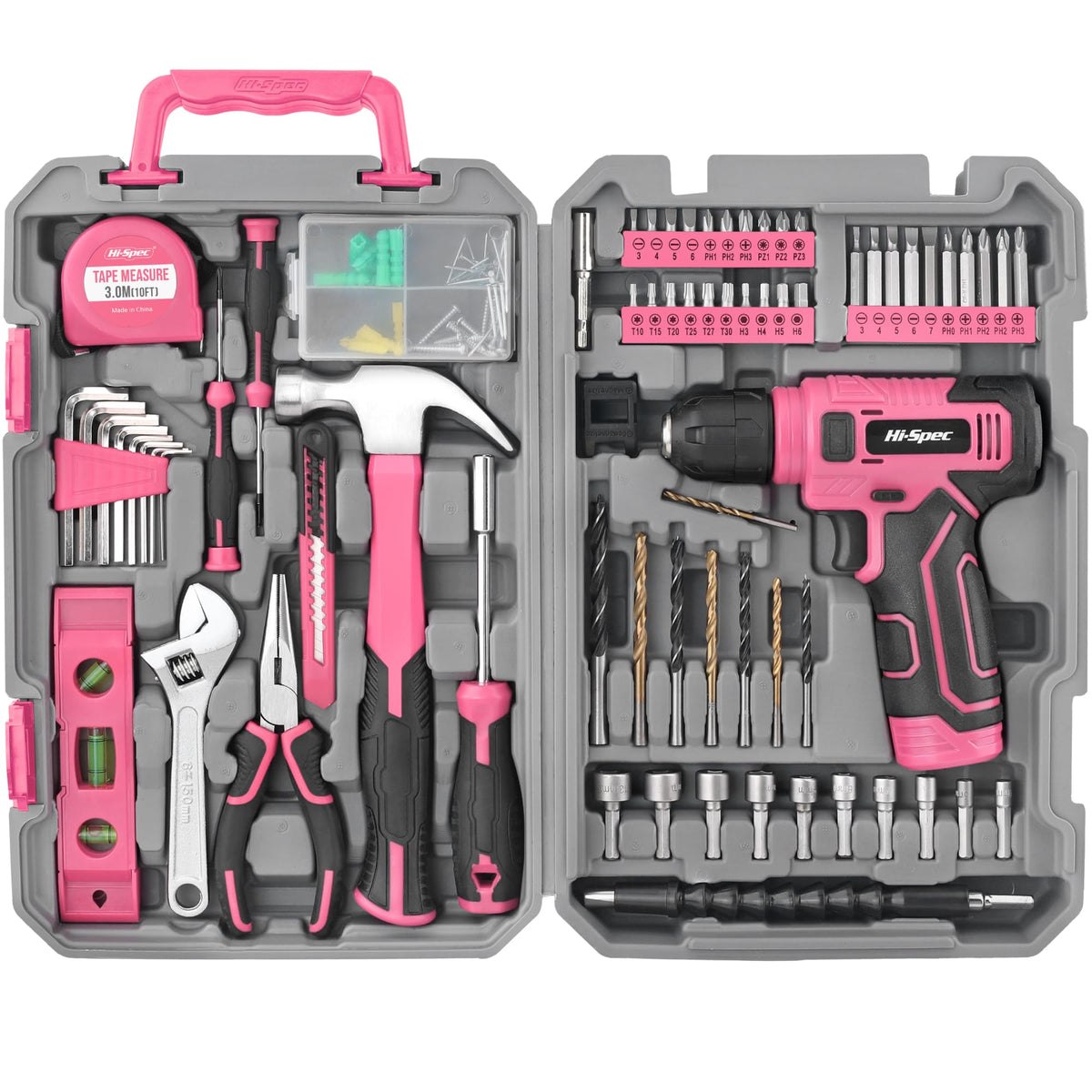 Hi-Spec Tool Set with 8V Drill Set Home DIY Repair & | Hand Tools - Image 1