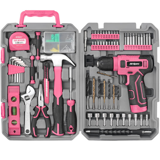 Hi-Spec Tool Set with 8V Drill Set Home DIY Repair & | Hand Tools - Image 1