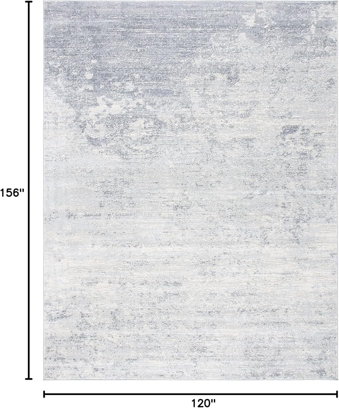 SAFAVIEH Brentwood Collection Area Rug - 10' x 13', Ivory & Grey, Modern Abstract Design, Non-Shedding & Easy Care, Ideal for High Traffic Areas in Living Room, Bedroom (BNT822A)