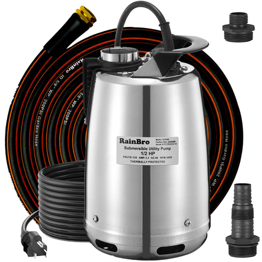 Submersible Sump Pump 1/2 HP 2300 GPH, Water Pump | Travel Essentials - Image 1