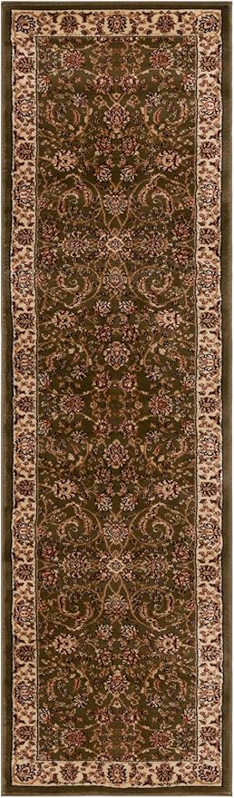 SAFAVIEH Lyndhurst Collection Runner Rug - 2'3" x 20', Sage & Ivory, Traditional Oriental Design, Non-Shedding & Easy Care, Ideal for High Traffic Areas in Living Room, Bedroom (LNH219B)