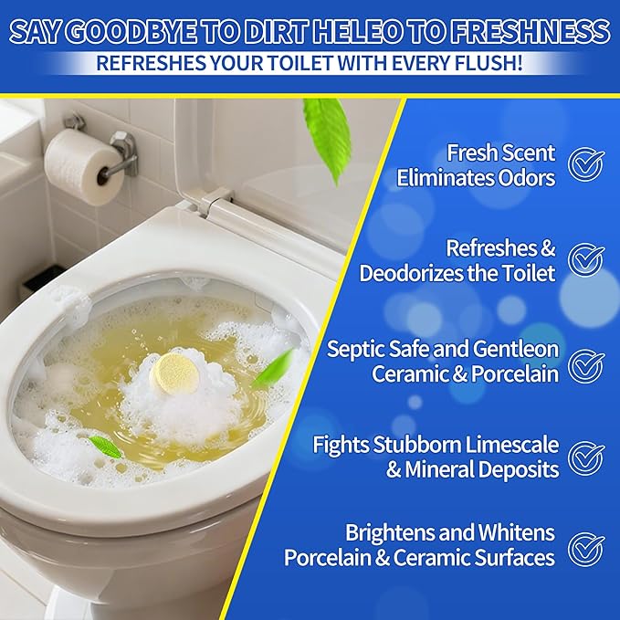 24pcs Toilet Bowl Cleaner Tablets and 24pcs Coffee Maker Cleaner & Descaler Tablets