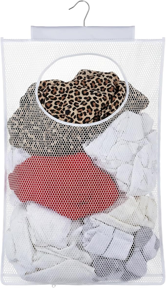 Hanging Clothes Hampers for Laundry, Collapsibles Laundry Hamper Dirty Clothes Basket Foldable Wall Hanging Basket Large Dirty Clothe Bag Over the Door Organizer