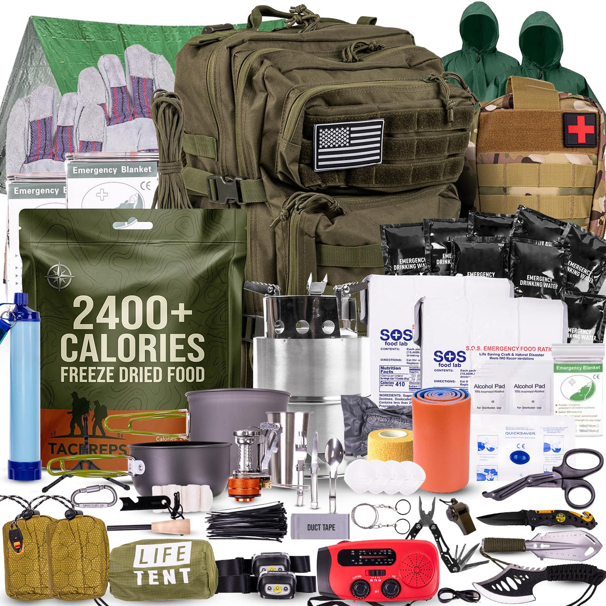 Bug Out Bag Backpack Survival Kit, Prepper Emergency - Image 1