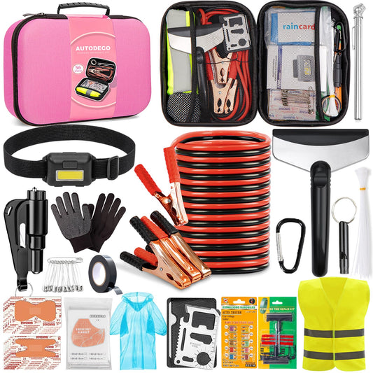 Roadside Emergency Kit Car Safety Kit with Jumper Cables - Image 1