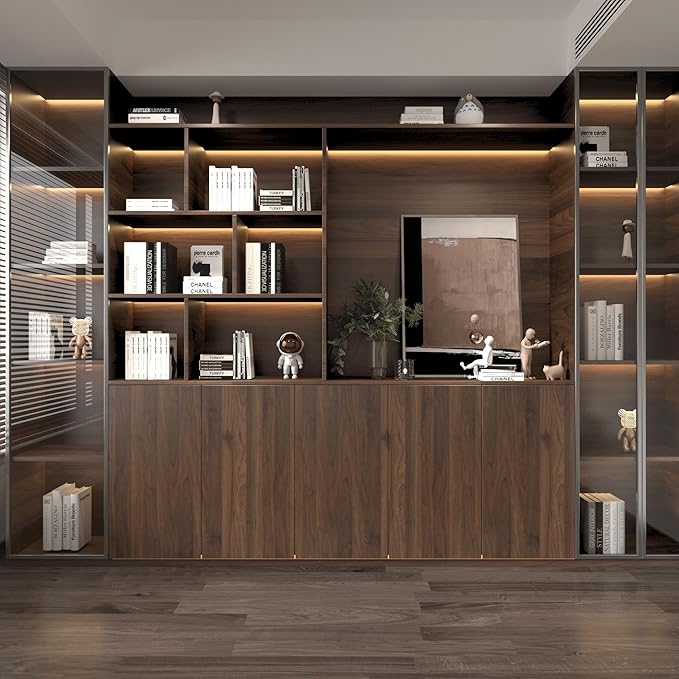 BOMENG Brown Walnut Wood Contact Paper 31.5x157.5in Rustic Distressed Faux Wood Grain Wallpaper Peel and Stick Wallpaper Removable Self Adhesive Wooden Look Vinyl Roll for Countertop Kitchen Wall