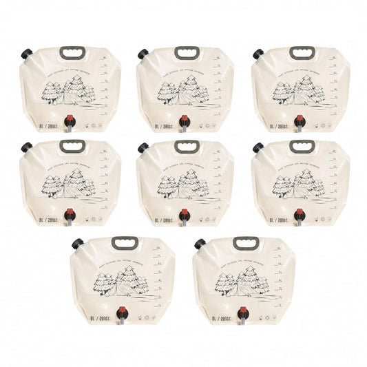 8-Pack 2.1 Gallon Collapsible Water Container, Portable - Image 1
