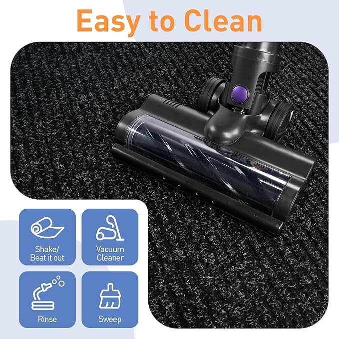 Front Door Mat Indoor Outdoor Entrance, 4ft x 28ft Non Slip Custom Size Outdoor Mat, Commercial Easy Clean Door Mat, Low-Profile Doormat Welcome Floor doormats, Resist Dirt for Front Door Patio Decor
