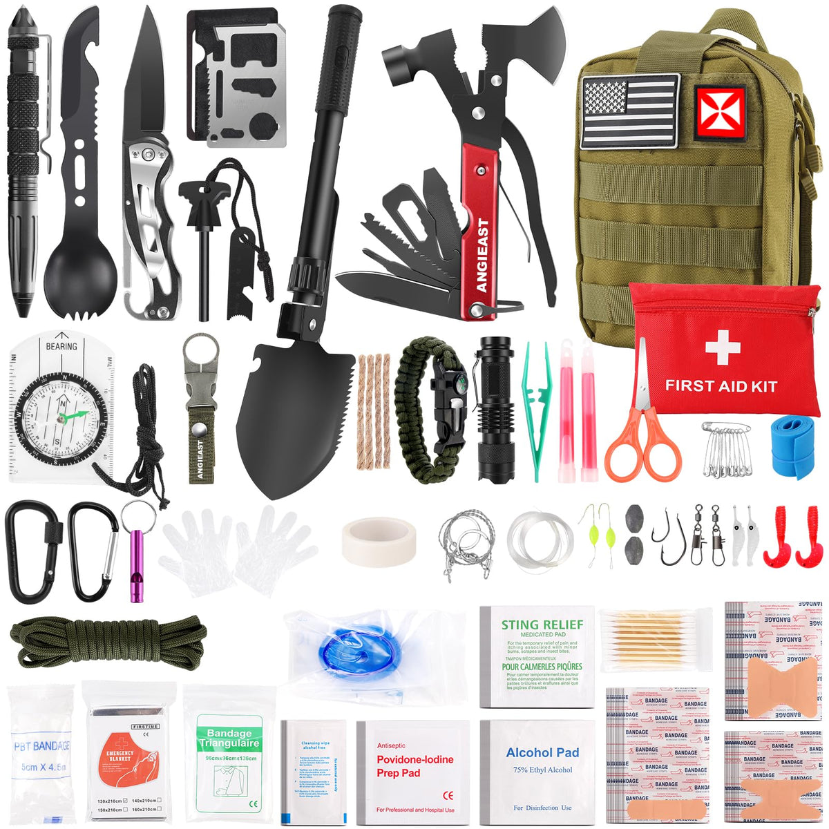 Survival Kit 256 in 1, First Aid Kit Survival Gear Tools - Image 1
