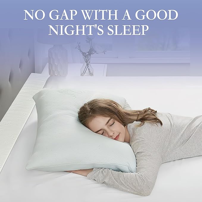 DEEPSHARK Mattress Gap Filler, Bed Gap Filler for Full, Mattress Extension Filler for Headboard Seams, Bed Space Cracks White(54"×4"×12", Full/XL)
