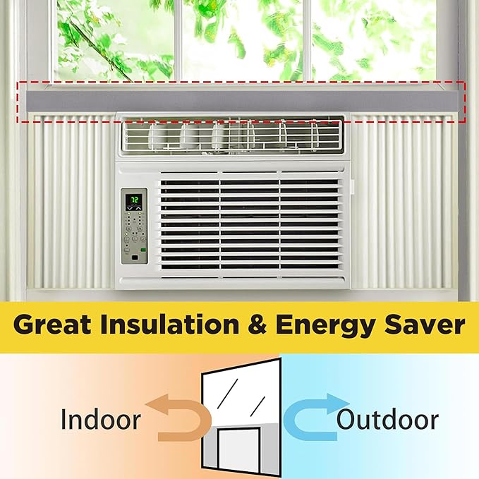 moonoom 2 Pcs Foam Air Conditioner Weatherseal Tape-2''x1''x6.5ft Air Conditioner Foam Tape-Non-Adhesive Foam Seal Strip with Glue Point for Air Conditioner Door Window Seal
