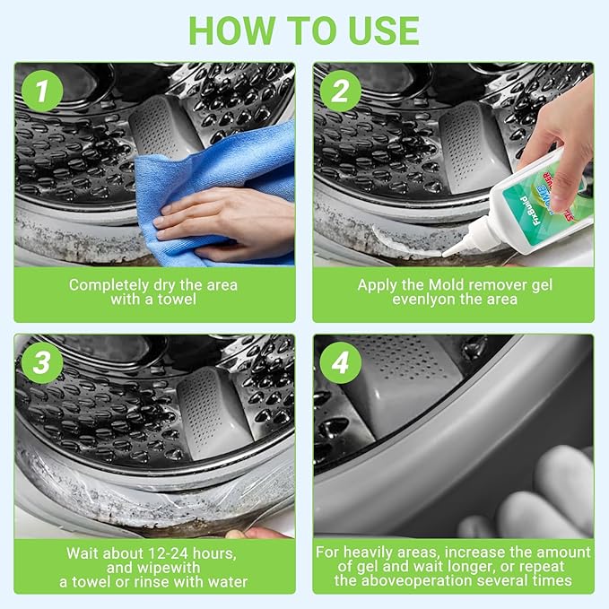 Heavy Duty Mold Stain Cleaner Gel, 7.8 FL OZ