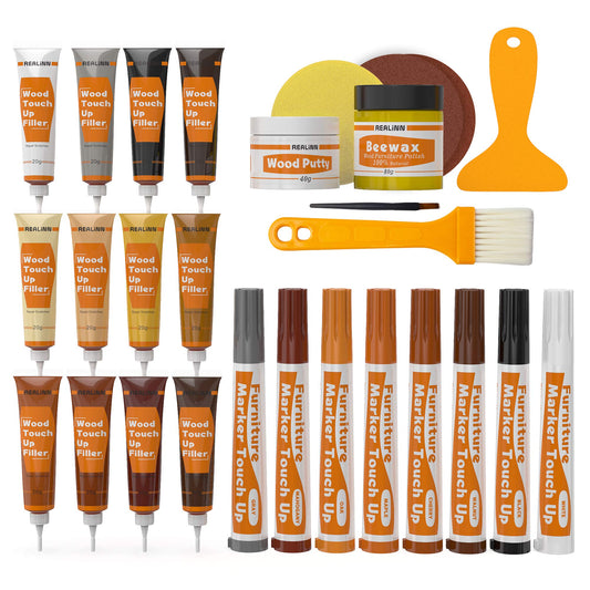 Wood Furniture Repair Kit- Set of 28 - Touch Up Markers - Image 1